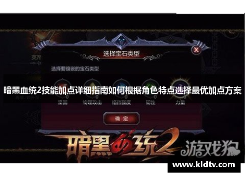 暗黑血统2技能加点详细指南如何根据角色特点选择最优加点方案